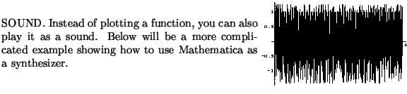 $\textstyle \parbox{16cm}{
\parbox{16.0cm}{
\parbox{8.cm}{
SOUND. Instead of plo...
...sizer.
}
\parbox{7.9cm}{\scalebox{0.45}{\includegraphics{sound/sound.ps}}}
}
}$